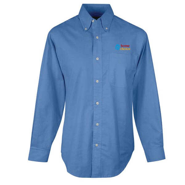homechoice ladies dresses Female Oxford Long Sleeve. Color: French Blue vendor-Louise New York